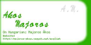 akos majoros business card